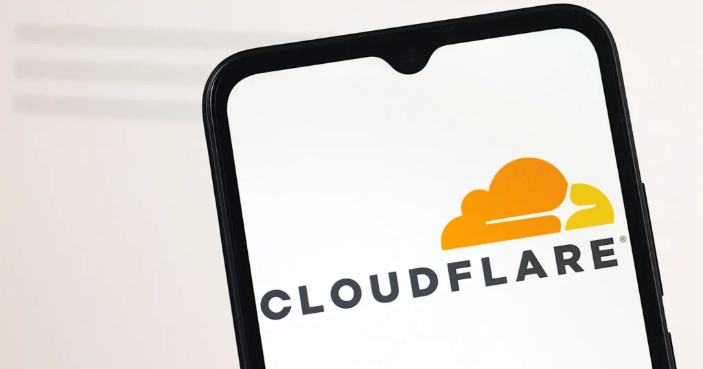 Cloudflare cybersecurity system protecting websites from unauthorized AI bots and automated web crawlers.